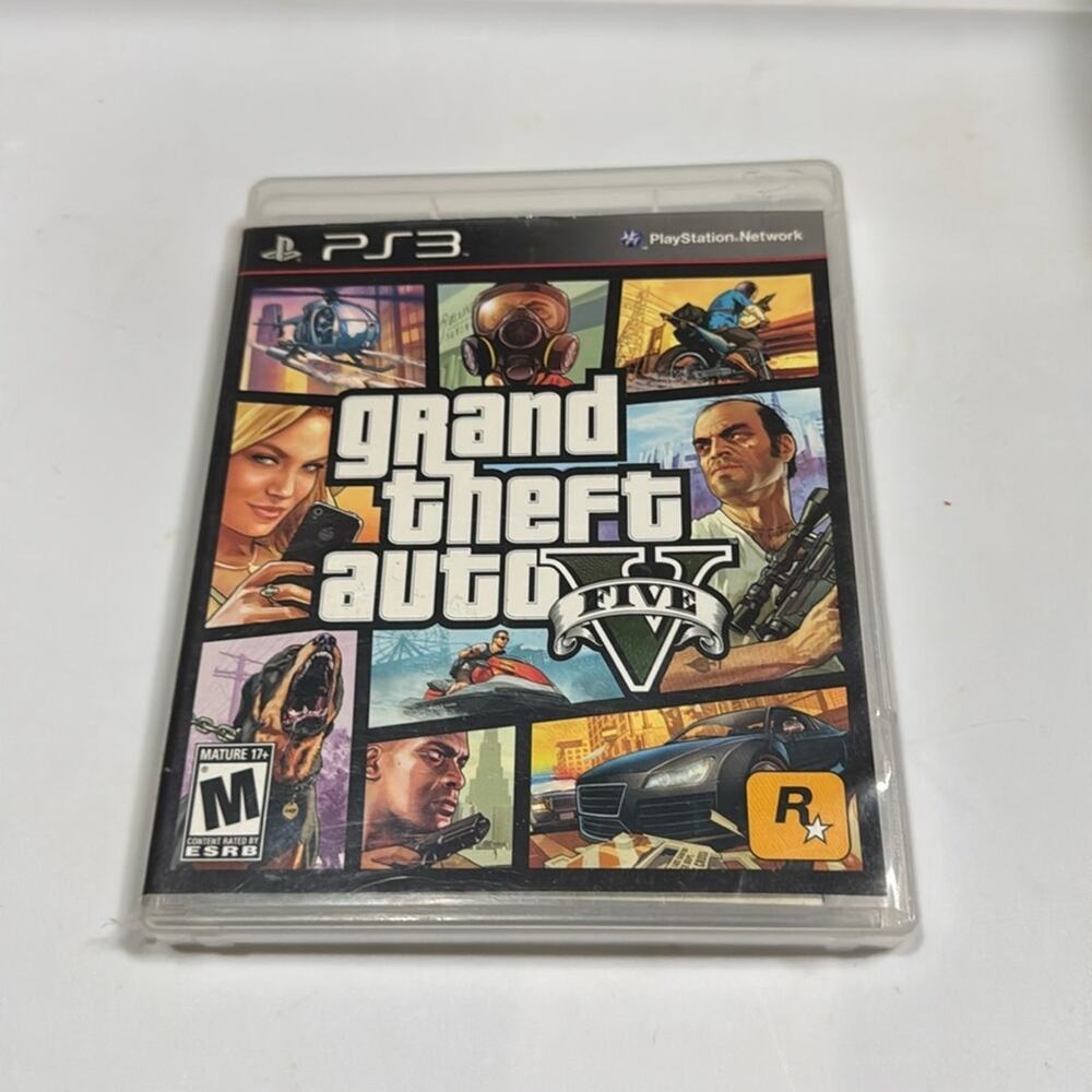 GTA Grand Theft Auto V 5 PS3 Sony PlayStation 3 with Manual and Map USED - Picture 1 of 5